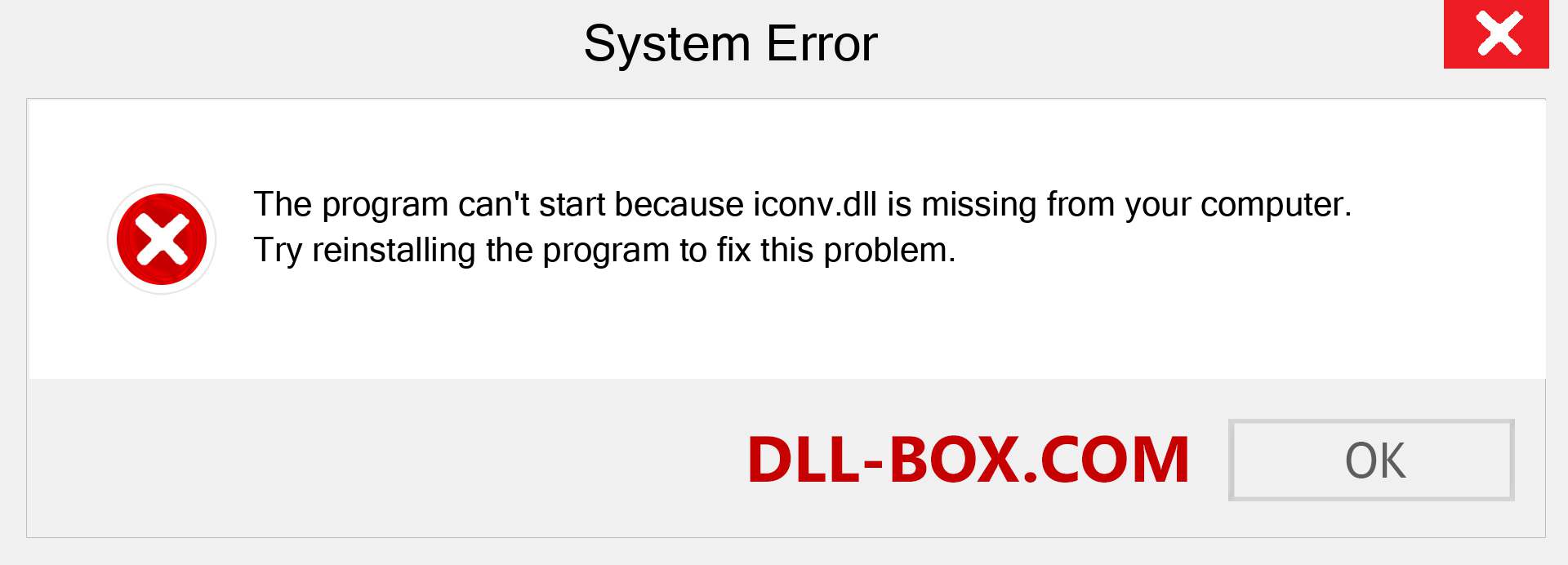  iconv.dll file is missing?. Download for Windows 7, 8, 10 - Fix  iconv dll Missing Error on Windows, photos, images
